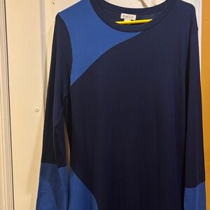 WALLIS BRAND FROM THE UK… SHADES OF BLUE LONG MAXI SWEATER DRESS VISCOSE/NYLON